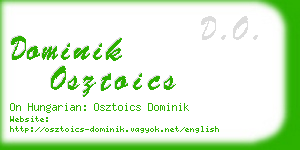 dominik osztoics business card